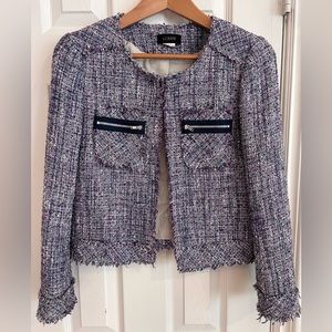 Purple multi tweed blazer